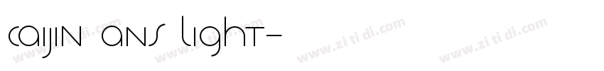 CAIJIN Ans Light字体转换